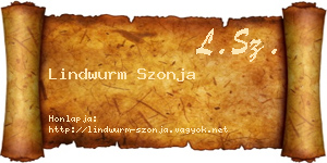 Lindwurm Szonja névjegykártya